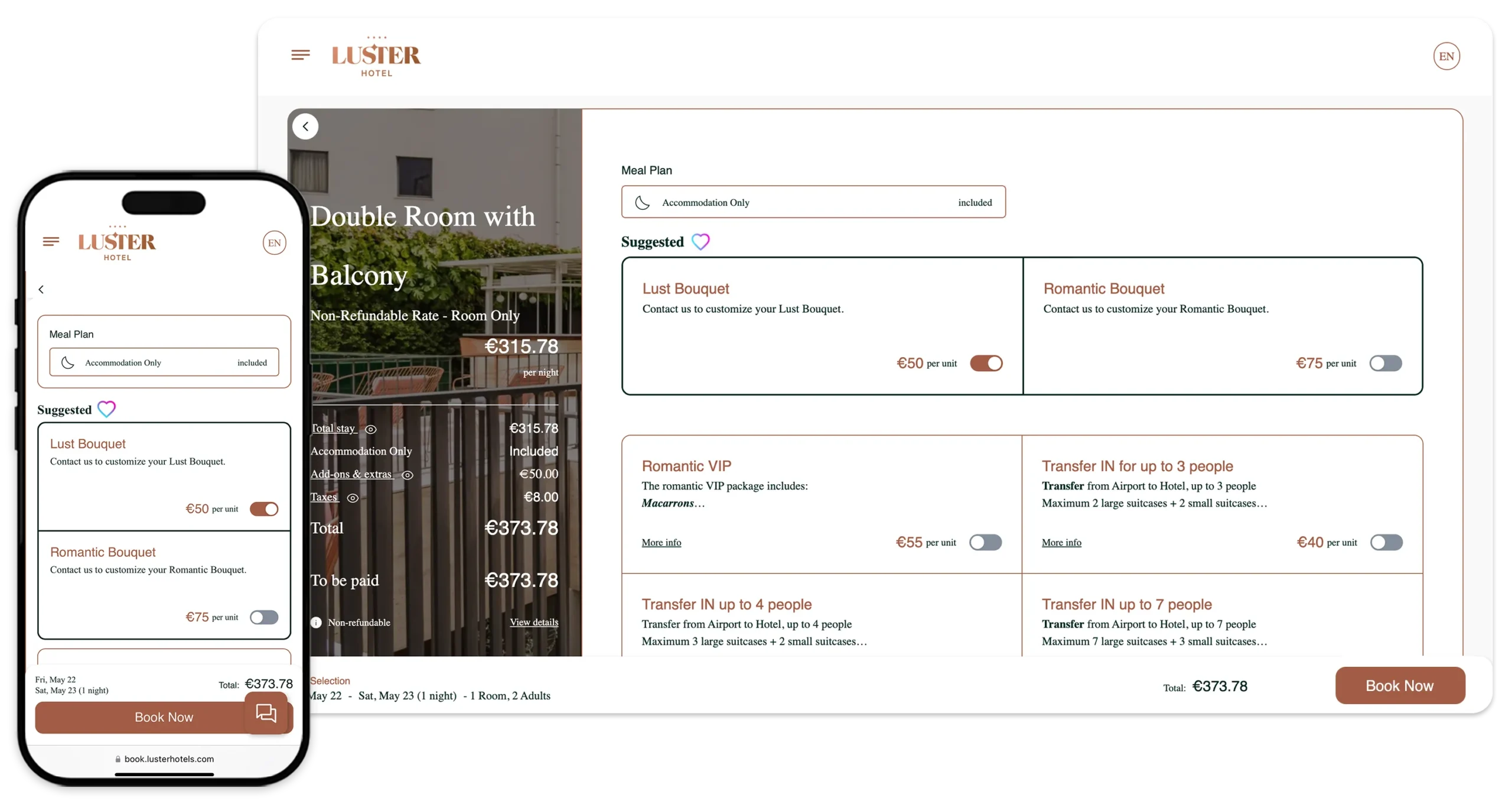 Guest Personalization Interface Personalization - GuestCentric HyperCommerce